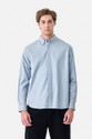 Snitch Men Solid Casual Light Blue Shirt