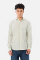 Snitch Men Solid Casual Light Green Shirt