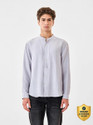 Snitch Men Regular Fit Solid Mandarin Collar Casual Shirt