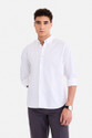 Snitch Men Solid Casual White Shirt