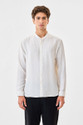 Snitch Men Regular Fit Solid Mandarin Collar Casual Shirt