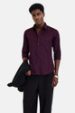 Snitch Men Solid Formal Maroon Shirt