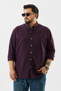 Snitch Men Solid Formal Purple Shirt