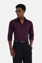Snitch Men Solid Formal Purple Shirt