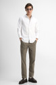 Snitch Men Solid Formal White Shirt