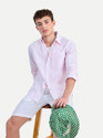 Snitch Men Striped Casual Pink Shirt