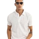 SNITCH Men T-Shirts Textured Self-Design Slim