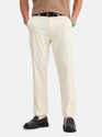 Snitch Regular Fit Men Cream Trousers
