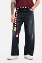 Snitch Relaxed Fit Men Black Jeans