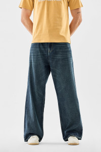 Snitch Relaxed Fit Men Dark Blue Jeans