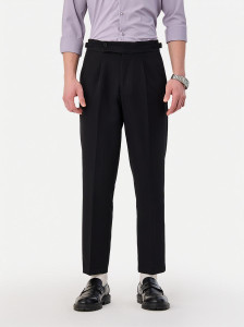 Snitch Relaxed Men Black Trousers