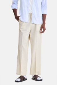Snitch Relaxed Men Cream Trousers