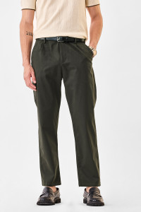 Snitch Relaxed Men Dark Green Trousers