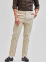 Snitch Slim Fit Men Beige Trousers