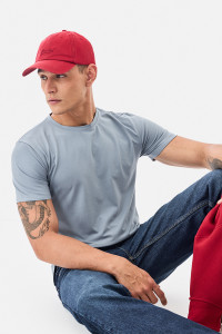 Snitch Solid Men Round Neck Grey T-Shirt