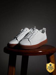 Snitch White Solid Sneakers Sneakers For Men