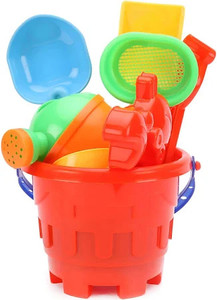 snk enterprise beach set toy - non-toxic plastic sand molding kit for kids