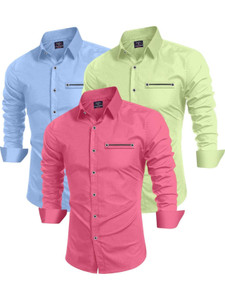 SNKV TRENDS Men Solid Formal Multicolor Shirt