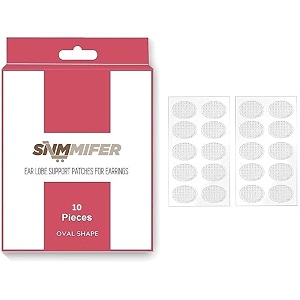 snmmifer ear lobe tapeinvisible ear lobe support patch for heavy earrings invisible waterproof stickers for heavy earrings earring lift patches for long time wearing earrings protect healthy 10