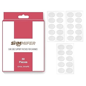 snmmifer ear lobe tapeinvisible ear lobe support patch for heavy earrings invisible waterproof stickers for heavy earrings earring lift patches for long time wearing earrings protect healthy 30