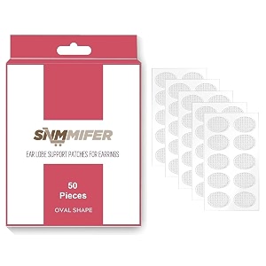snmmifer invisible ear lobe support for earrings earlobe tapes and stickers earring supporter for heavy earrings support patches for girls amp women 50