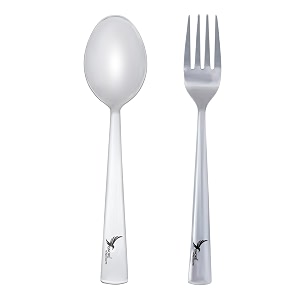snoke stainless steel spoon and fork sets for home and kitchen use cutlery sets dinner spoon and fork set of 2 silver color