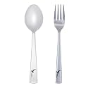 SNOKE® Stainless Steel Spoon and Fork Sets for Home and Kitchen use, Cutlery Sets, Dinner Spoon and Fork, (Set of 2), Silver Color