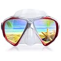Snorkel Diving Mask Panoramic HD Swim Mask, Anti-Fog Scuba Diving Goggles,Tempered Glass Dive Mask Adult Youth Swim Goggles with Nose Cover for Diving, Snorkeling, Swimming