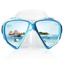 Snorkel Diving Mask Panoramic HD Swim Mask, Anti-Fog Scuba Diving Goggles,Tempered Glass Dive Mask Adult Youth Swim Goggles with Nose Cover for Diving, Snorkeling, Swimming