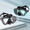 Snorkel Diving Mask Panoramic HD Swim Mask, Anti-Fog Scuba Diving Goggles,Tempered Glass Dive Mask Adult Youth Swim Goggles with Nose Cover for Diving, Snorkeling, Swimming