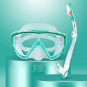 Snorkel Set Pano 3 Window Adult Snorkeling Gear, Professional Snorkel Goggles Anti-Fog Diving Mask, Anti-Leak Swim Goggles and Dry Top Snorkel for Diving, Snorkeling, Swimming