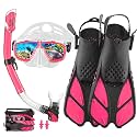 Snorkeling Gear for Adults with Bag Anti-Fog Snorkel Sets for Travel