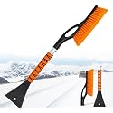 Snow Brush and Ice Scraper for Car Windshield - 27 Inch Detachable Snow Removal Tool with Ergonomic Foam Grip for Cars SUVs and Trucks Winter Car Accessories