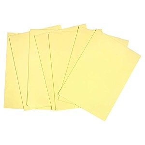 snow crafts a4-size coloured crafts sheets 75-95 gsm pack of 100 sheets light yellow