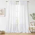 Nanspring Extra Long Linen Curtains 120 Inch