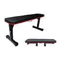 SNOWA Foldable Flat Travel Weight Bench for Multipurpose Fitness Exercise Gym Workout, Heavy Duty Bench for Home & Pro Gym Fold to 6 inch High (42 inch, Silver) Weight Limit: 200 Kg