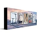 SNOWBOARDING Custom Photo Name Art | Premium Stretched Canvas | 18”x6"
