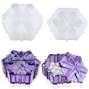 Snowflake Box Resin Mold, Jars Silicone Molds with Lid