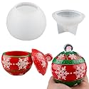 Snowflake Christmas Jar Resin Mold, Silicone Ornaments Molds for Resin