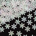 Snowflake Confetti - 200 Pcs Winter Snowflake Glitter Confetti for Winter Wonderland Wedding, Birthday Party Table Decorations and Snow Themed Celebrations (Laser)