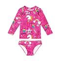 Snowheart Girls Swimsuit Long Sleeve Rash Guard