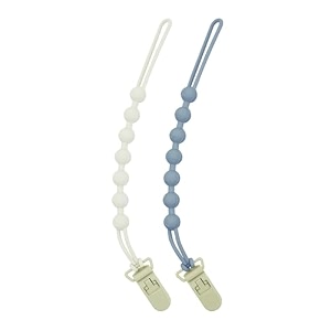 snowie soft 2pcs pacifier chain with clips