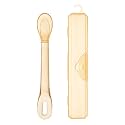 SNOWIE Soft 3 in 1 Baby Puree Spoon, Dual End Fruit Puree Feeding Spoon