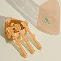 SNOWIE SOFT 3Pcs Silicone Baby Toothbrush Set 0-18 Months Orange