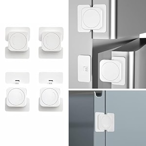 snowie soft 4pcs cabinet locks safety locks for drawer child-proof drawer lock anti-pinch self adhesive furniture lock forcabinet door baby safety products homewhite