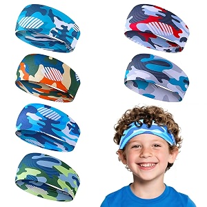 snowie soft 6-pack kids headbands stretchy elastic breathable prints