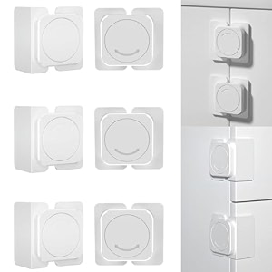 snowie soft 6pcs child safety locks cabinet lock amp drawer locks for kids drawer baby proofing anti-open lock no drill adhesive baby safety products for home cabinets sliding door refrigerator