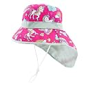 SNOWIE SOFT® Sun Hat for Girls Aged 1-2 Years Old Wide Brim Bucket Beach Hat with Chin Strap Breathable Mesh Liner Hats Outdoor Cute Floral Sun Hats for Kids Girls