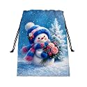 Snowman Grip Bags for Gymnastics Small Lightweight Drawstring Gym Bag