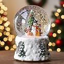Snowmen Christmas Snow Globe, Musical Lighted with 6H Time Snowman Water Lantern with Swirling Glitter, Christmas Holiday Party Gifts and Decorations